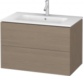 DURAVIT L-Cube - Base sottolavabo with 2 pull-out compartments 82x55x481mm terra/terra