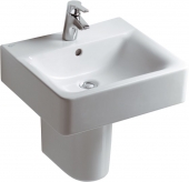 Ideal Standard Connect - Lavabo per mobile 500x460mm con 1 foro per rubinetto con troppopieno bianco senza  IdealPlus