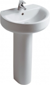 Ideal Standard Connect - Lavabo 550x455mm con 1 foro per rubinetto con troppopieno bianco con IdealPlus