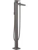 hansgrohe Metropol - Miscelatore monocomando per vasca montaggio a pavimento con 2 utenze cromo nero spazzolato
