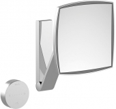 Keuco iLook_move - Specchio cosmetico 5x magnification con illuminazione a LED nickel spazzolato
