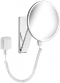 Keuco iLook_move - Specchio cosmetico 5x magnification con illuminazione a LED finitura in alluminio