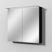Sanipa Reflection - Melamin-Spiegelschrank MALTE 750x800x149 schwarz-matt