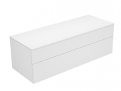 Keuco Edition 400 - Sideboard 31763 2 Auszüge weiß / Glas trüffel satiniert