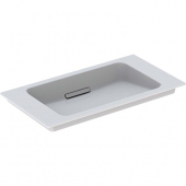 Geberit ONE - Washbasin 750x400mm without tap holes with concealed overflow branco with KeraTect