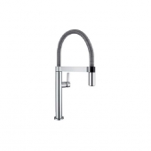 Blanco Culina-S - 2-hole single lever kitchen mixer XL-Size with Swivel Spout stainless steel silk matt