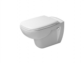 Duravit D-Code - Wand-Tiefspül-WC 540 x 355 mm rimless mit WC-Sitz und soft-close weiß WC