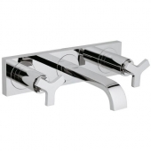 GROHE Allure - Misturador da bacia de 3 furos para montagem na parede com comprimento da bica 172 mm without waste set crômio