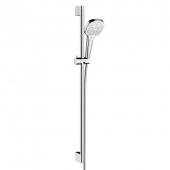 Hansgrohe Croma Select E - Multi EcoSmart shower set 0.90 m white / chrome