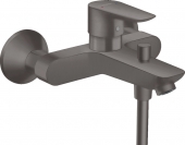 hansgrohe Talis E - Exposed Single Lever Bathtub Mixer with 2 outlets brushed black chrome