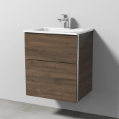 Sanipa 3way - Vanity Unit with washbasin with 2 drawers 500x582x407mm arizona oak/arizona oak