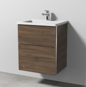 Sanipa 3way - Vanity Unit with washbasin with 2 drawers 500x582x407mm arizona oak/arizona oak