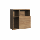 Sanipa 3way - Cube Cabinet with 1 door & hinges left/right 510x510x197mm kansas oak/kansas oak