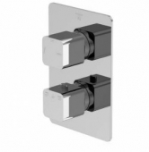 Steinberg Series 230 - Concealed Thermostat for 2 outlets crômio