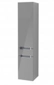 Villeroy & Boch Subway 2.0 - Tall cabinet with 2 doors & 1 pull-out compartment & hinges right 350x1650x370mm glossy grey/glossy grey