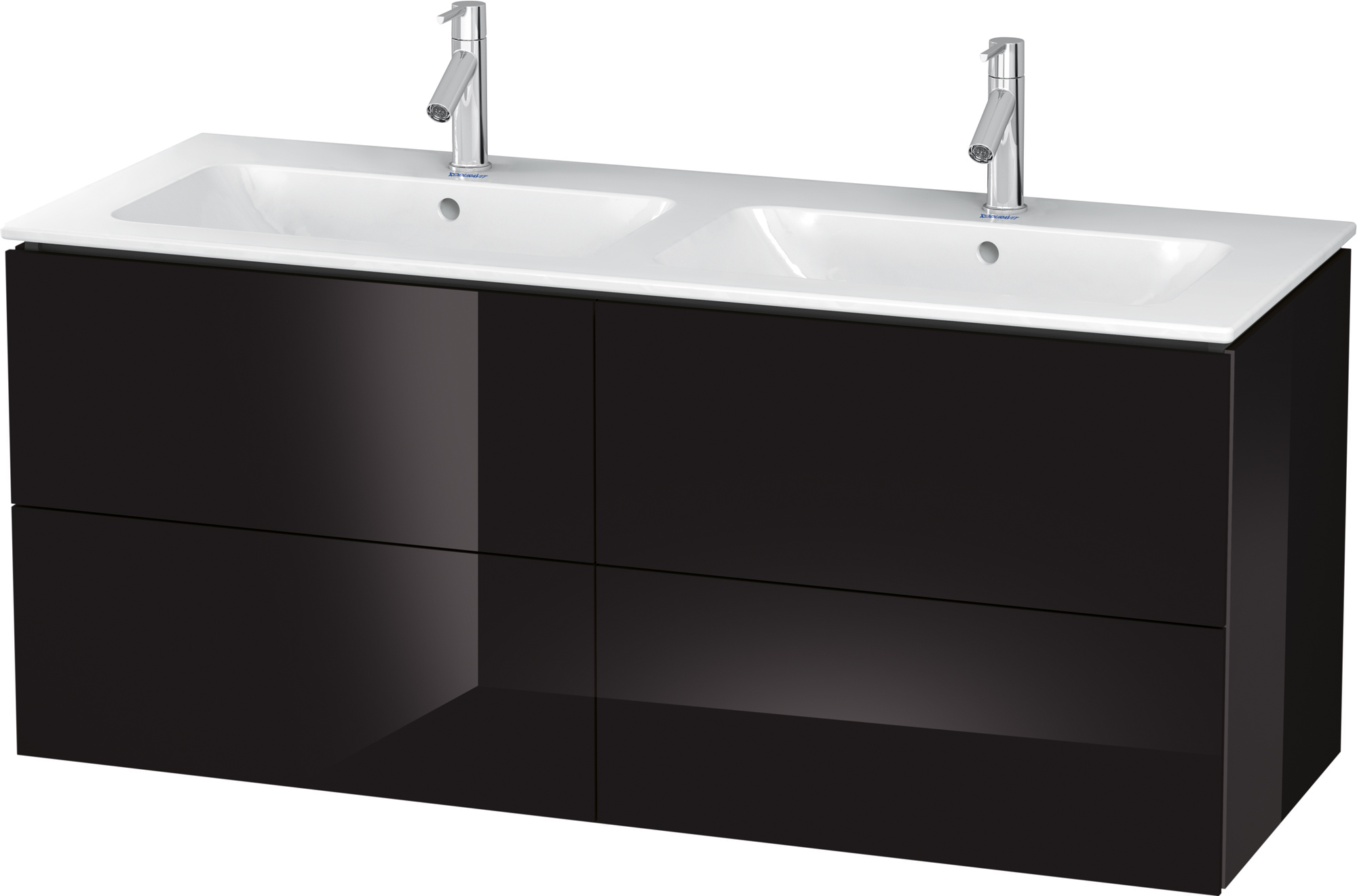 black gloss bathroom sink unit