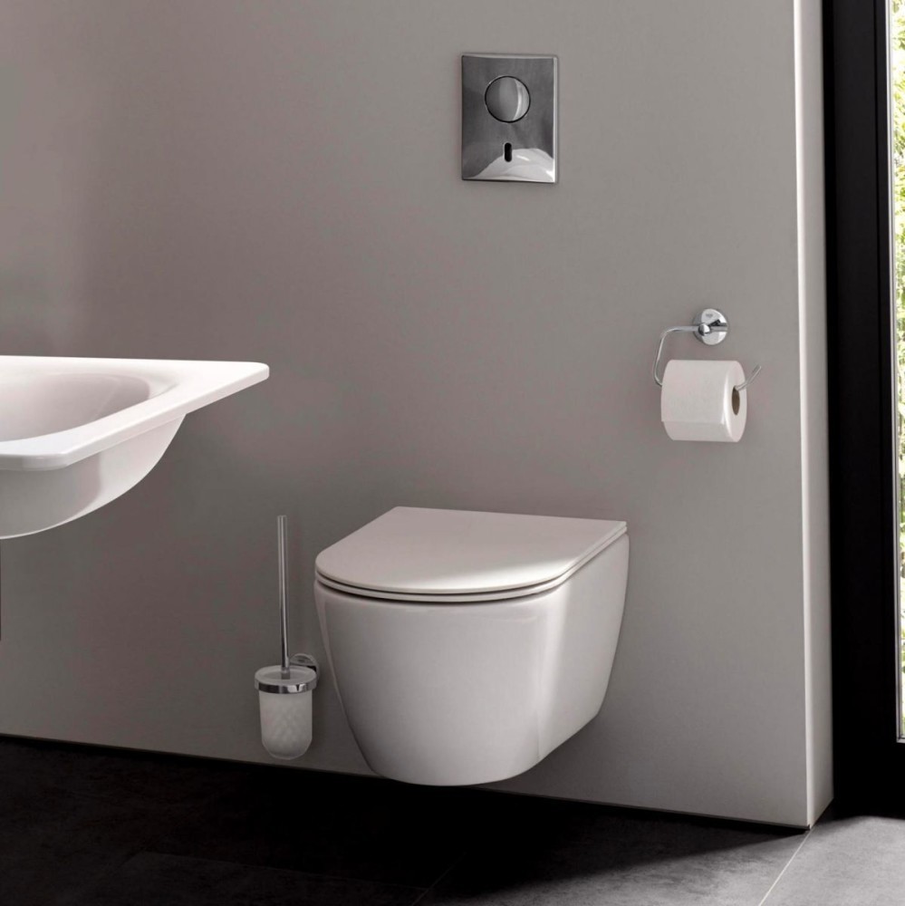 GROHE GROHE ESSENCE BATHROOM WALL HUNG TOILET PAN AND SOFT CLOSE SEAT 