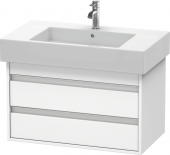 Duravit Ketho - Vanity unit 800 x 480 x 455 mm with 2 drawers white matt
