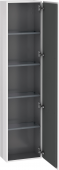 Duravit L-Cube - Tall cabinet 400 x 1760 x 243 mm with 1 door & 4 glass shelves & hinges right white high gloss