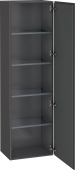 Duravit L-Cube - Tall cabinet 500 x 1760 x 363 mm with 1 door & 4 glass shelves & hinges right graphite matt
