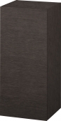 Duravit L-Cube - Semi-tall cabinet 250-500 x 600-900 x 200-363 mm with 1 door & 2 glass shelves & hinges right burshed dark oak