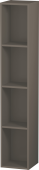 Duravit L-Cube - Shelf element vertical 180 x 1000 x 180 mm with 4 compartments flannel grey satin matt