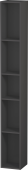 Duravit L-Cube - Shelf element vertical 180 x 1400 x 180 mm with 5 compartments graphite matt