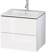 Duravit L-Cube - Vanity unit 620 x 550 x 481 mm with 2 drawers white high gloss