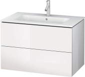 Duravit L-Cube - Vanity unit 820 x 550 x 481 mm with 2 drawers white high gloss