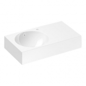 Alape WT - Washbasin 800x450mm with 1 tap hole with overflow white without Coating