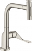 AXOR Citterio - Single Lever Basin Mixer with pull-out spray stainless steel optic