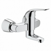 GROHE Euroeco Special - Single Lever Basin Mixer wall-mounted with projection 256 mm without waste set chrome