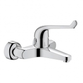 GROHE Euroeco Special - Sequential Single Lever Basin Mixer wall-mounted with projection 204 mm without waste set chrome