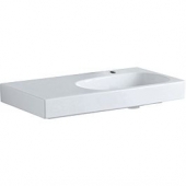 Geberit Citterio - Washbasin 1000x500mm with 1 tap hole without overflow white with KeraTect