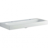 Geberit Citterio - Washbasin 1200x500mm with 2 tap holes without overflow white with KeraTect