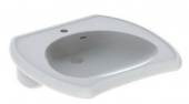 Geberit Vitalis - Washbasin 550x550mm with 1 tap hole with overflow white without Coating