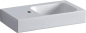 Geberit iCon - Hand-rinse basin for Furniture 530x310mm with 1 tap hole without overflow white with KeraTect