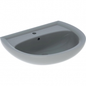 Geberit Renova - Washbasin 650x510mm with 1 tap hole with overflow manhattan without KeraTect