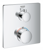 Grohe Grohtherm - Einhand-Brausebatterie Fertigmontageset für Rapido SmartBox eckig chrom