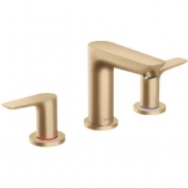 hansgrohe Talis E - 3-Hole Basin Taps 150 with pop-up waste set brushed bronze