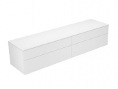 Keuco Edition 400 - Sideboard 31773 4 Auszüge weiß / Glas weiß klar