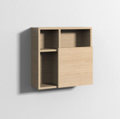 Sanipa 3way - Cube Cabinet with 1 door 510x510x197mm nordic oak/nordic oak