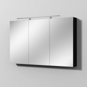 Sanipa Reflection - Melamin-Spiegelschrank MILLA 750x1200x149 schwarz-matt