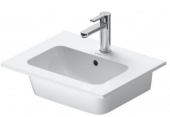 DURAVIT ME by Starck - Washbasin for Furniture 530x430mm with 1 tap hole with overflow white with WonderGliss