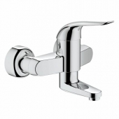 GROHE Euroeco Special - Single Lever Basin Mixer wall-mounted with projection 157 mm without waste set chrome