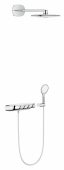Grohe Rainshower System SmartControl 360 DUO - Duschsystem mit Thermostatbatterie moon white / chrom