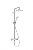 Hansgrohe Croma Select E 180 - 2jet Showerpipe EcoSmart weiß / chrom