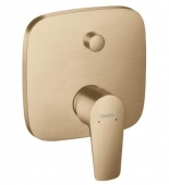 hansgrohe Talis E - Concealed single lever bathtub mixer with 2 outlets brushed bronze