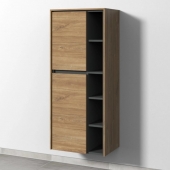 Sanipa Twiga - Storage cupboard with 2 doors & 1 drawer & hinges left 525x1241x350mm kansas oak/kansas oak