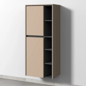 Sanipa Twiga - Storage cupboard with 2 doors & 1 drawer & hinges left 525x1241x350mm macchiato matt/macchiato matt